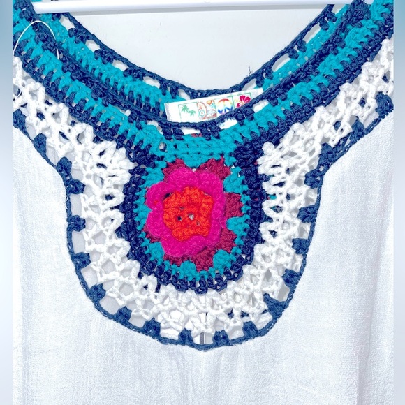 NWT India Boutique Crochet Embellished Dress/Cover-Up. One Size Fits Most. R34 - Picture 4 of 7